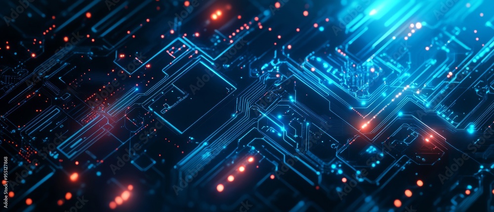 Poster technology circuit board texture background