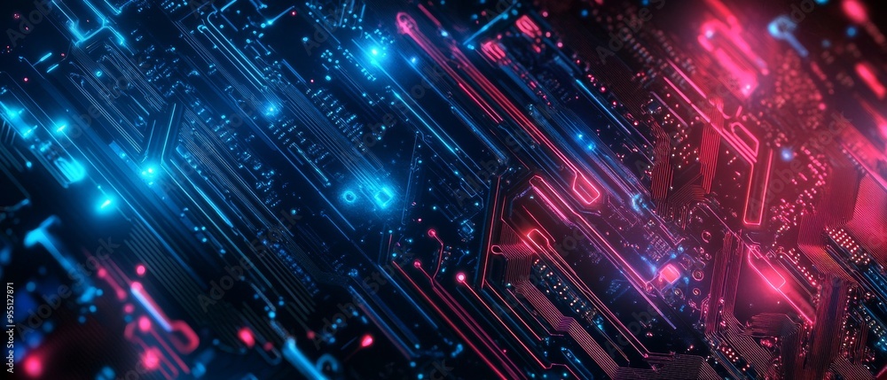 Poster technology circuit board texture background