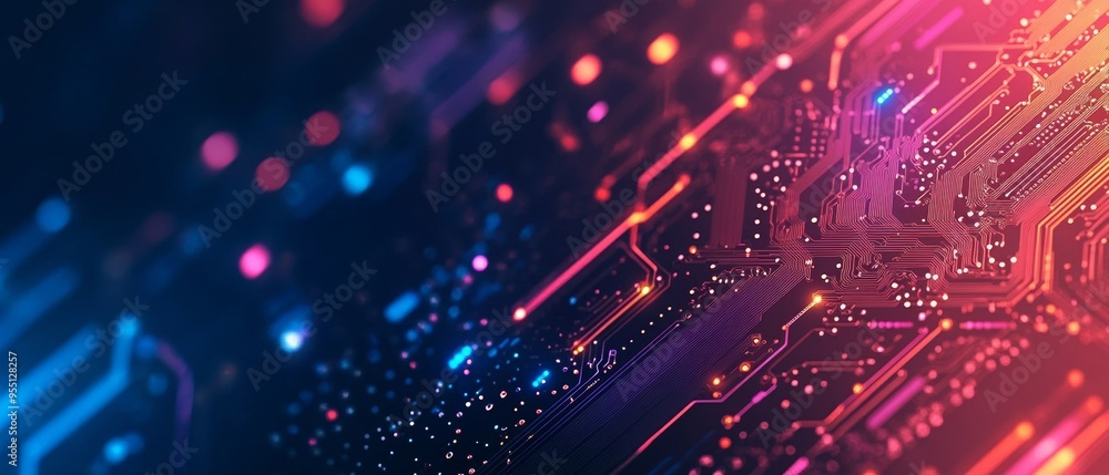 Poster technology circuit board texture background