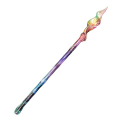 A Colorful, Swirling Glass Spear with a Glowing Tip