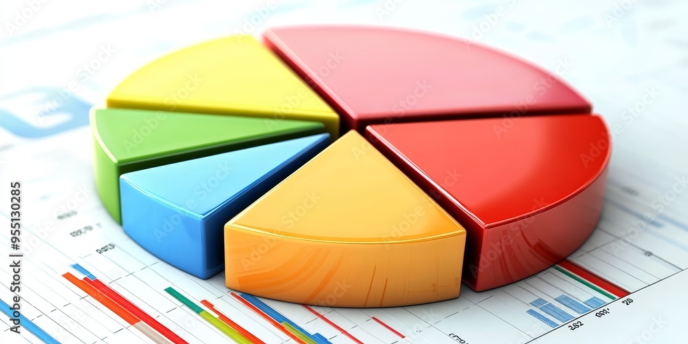 Aufkleber budgeting chart visualization combining pie and bar charts to illustrate financial planning professi