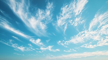 Clear Blue Sky Wispy Clouds Calm Daylight Feel