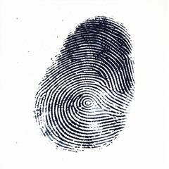 fingerprint isolated on white background