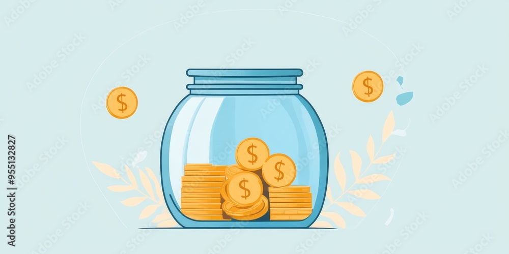 Leinwandbilder Infographic showing how to maximize savings with clear visual representation and practical tips educational and engaging