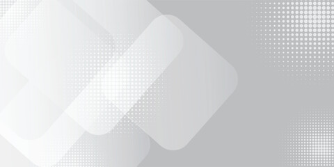 3D white geometric abstract background overlap layer on bright space with rounded rhomb effect decoration