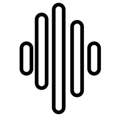 Beat Equalizer User Line Icon