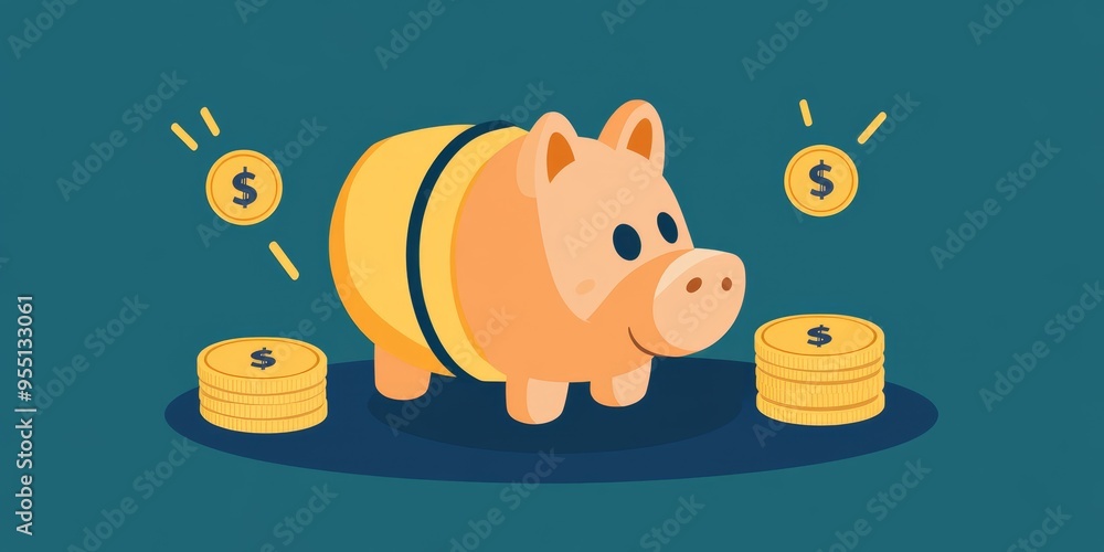 Leinwandbilder Infographic showing how to maximize savings with clear visual representation and practical tips educational and engaging