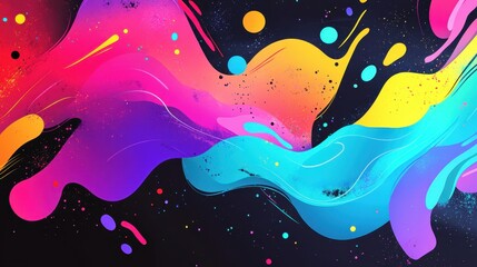 Fototapeta premium A dynamic poster template showcasing vivid colors and fluid shapes perfect for creating an engaging brand identity