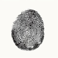 fingerprint isolated on white background