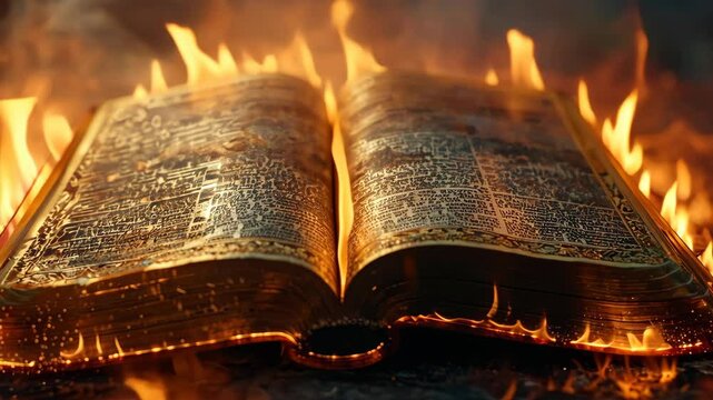 Exploring the themes of the Book of Genesis in a dramatic fiery depiction