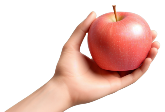 PNG Apple holding fruit plant.