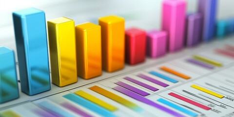 Finance presentation with a bar chart highlighting expense categories clear segmentation and vibrant colors professional look