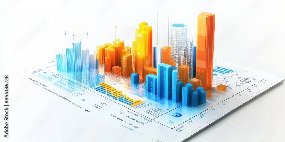 Leinwandbilder graphical representation of central bank interest rate policies with detailed data and clear labels 