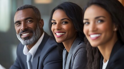 Fototapeta premium Smiling Business Professionals in a Meeting