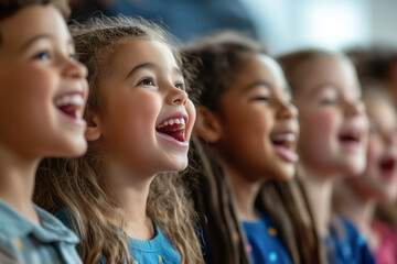 Obraz premium A group of children are smiling and laughing together