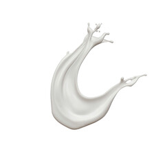 Obraz premium White milk splashes are suitable for product advertising, cosmetic packaging design, digital art projects, and website backgrounds