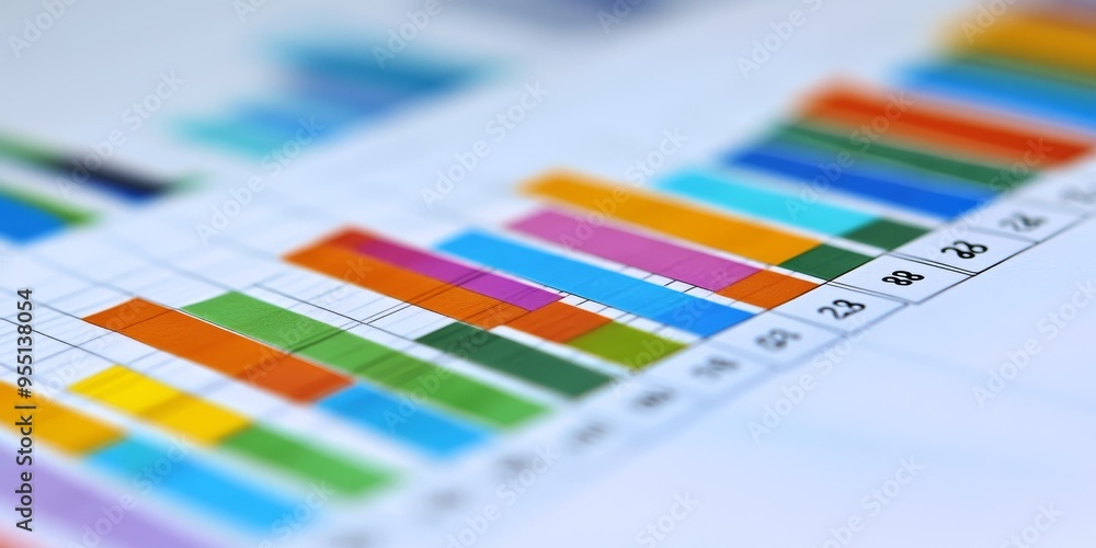 Poster Personal finance management with an expense tracking spreadsheet clear categories and colorful data visualizations