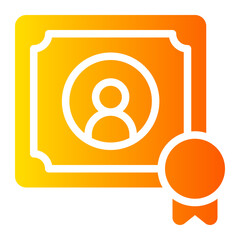 certificate gradient icon