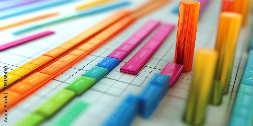 Poster Personal finance management with an expense tracking spreadsheet clear categories and colorful data visualizations