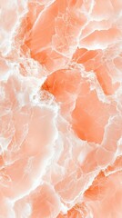 Fototapeta premium Elegant close-up of orange marble texture with white veins, natural stone pattern perfect for backgrounds, design projects, and artistic inspiration.
