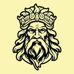 Zeus Vector Illustration Design