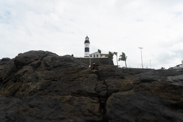 View from the top of the Barra Lighthouse, a postcard of the city of Salvador, Bahia.