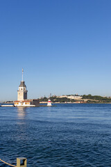 Fototapeta premium Photo from the famous Maiden's Tower on the Bosphorus in Istanbul