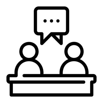 recommend clip art: interview line icon