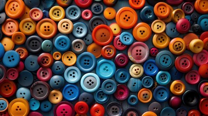 Fototapeta premium colored buttons, multicolored, wooden, wallpaper, background