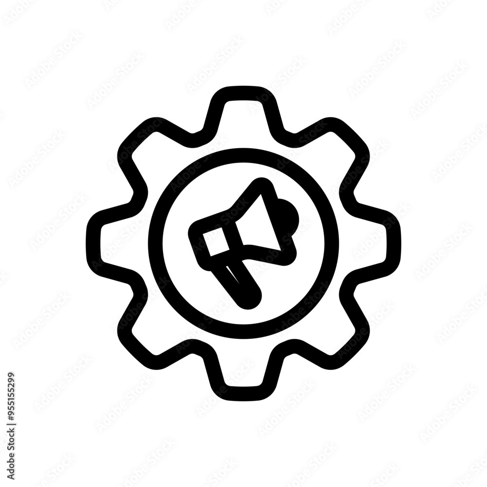 Poster set broadcast icon line vector design in trendy style