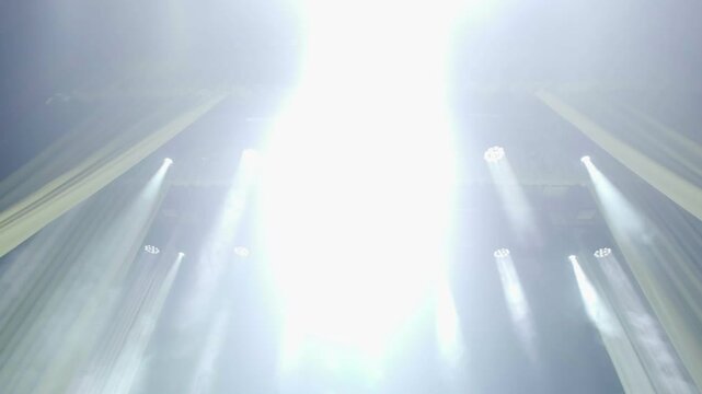 Stage light and smoke on stage, lighting and spotlights.