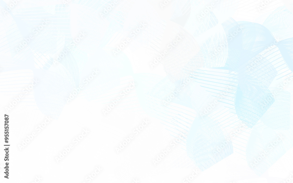 Poster light blue vector pattern with random forms.