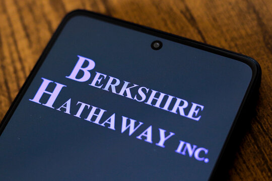 September 2, 2024, Paraguay. In this photo illustration, the Berkshire Hathaway logo is displayed on a smartphone screen.