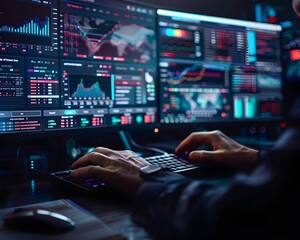 Cybersecurity Analyst Monitoring Dark Web Activities to Prevent Financial Crimes