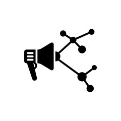 Advertising spread icon solid vector design in trendy style