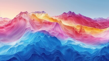 colorful waves, illustration, design, art, abstract background,  wallpaper