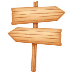 Two-Way Wooden Arrow Sign
