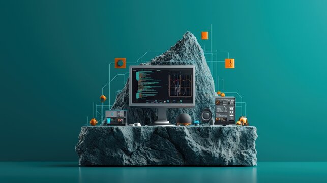 A timeline showing the evolution of human technology from stone age to digital age