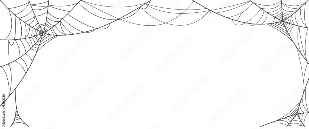 Canvas Prints halloween spider web frame
