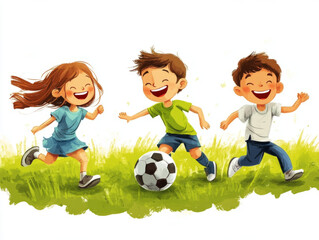kids playing soccer