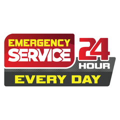 24 Hour service everyday label design