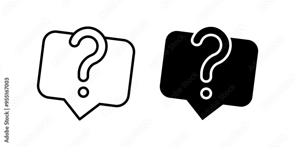 Aufkleber set of question icons. ask help sign. for mobile concept and web design. vector illustration on whit