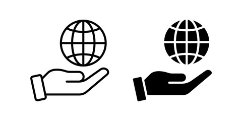 Set of Globe icons. for mobile concept and web design. vector illustration on white background