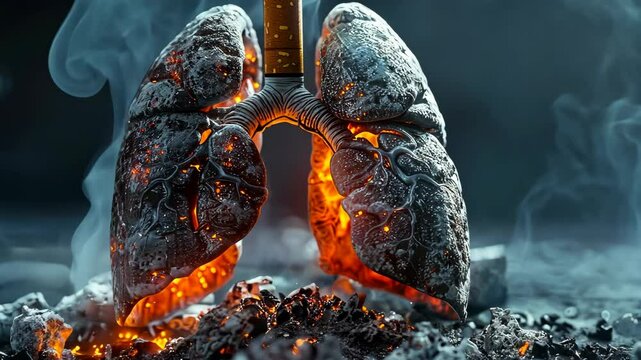 Understanding the impact of smoking on lung health through a creative visual representation