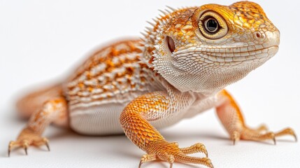 The lively gecko interacts with its bright surroundings, showcasing vivid colors