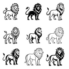 lion vector art illustration 