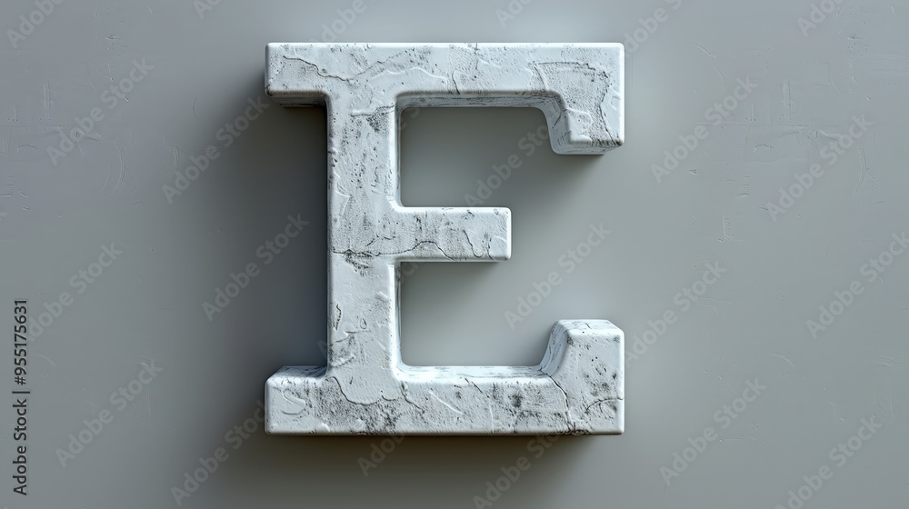 Sticker Letter E, 3D, letters, alphabet, art, illustration, wallpaper, background