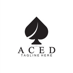 Fototapeta premium Ace Logo Design for Casino Poker Business, Gamble, Card Game, Speculate, etc-vector