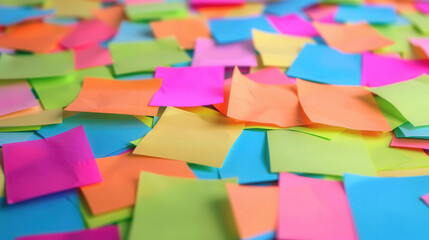Vibrant Brainstorming Session, a lively exchange of dynamic ideas, sticky notes in vivid colors, fostering collaboration and creativity among enthusiastic participants
