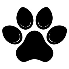Dog paw logo icon vector illustration 